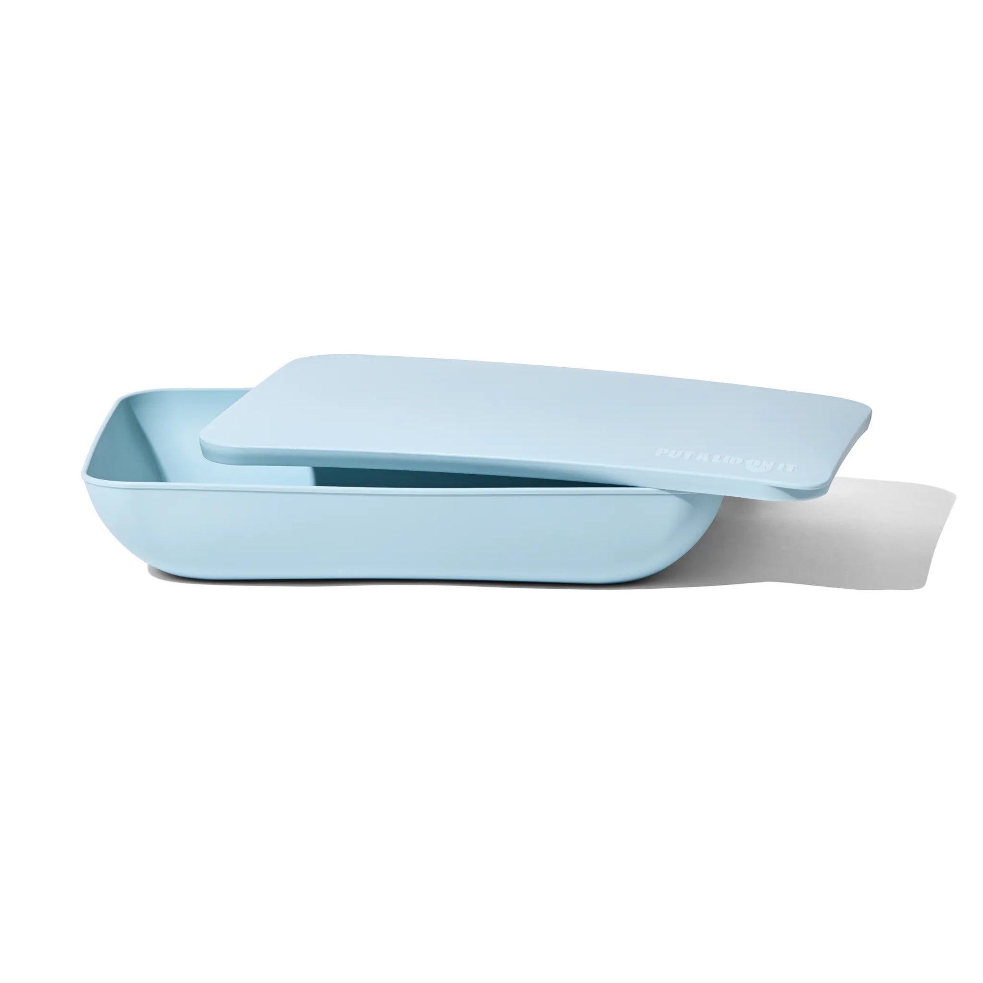 Serving platter with a lid — the rectangle - PAL006-BLU - Put a lid on it