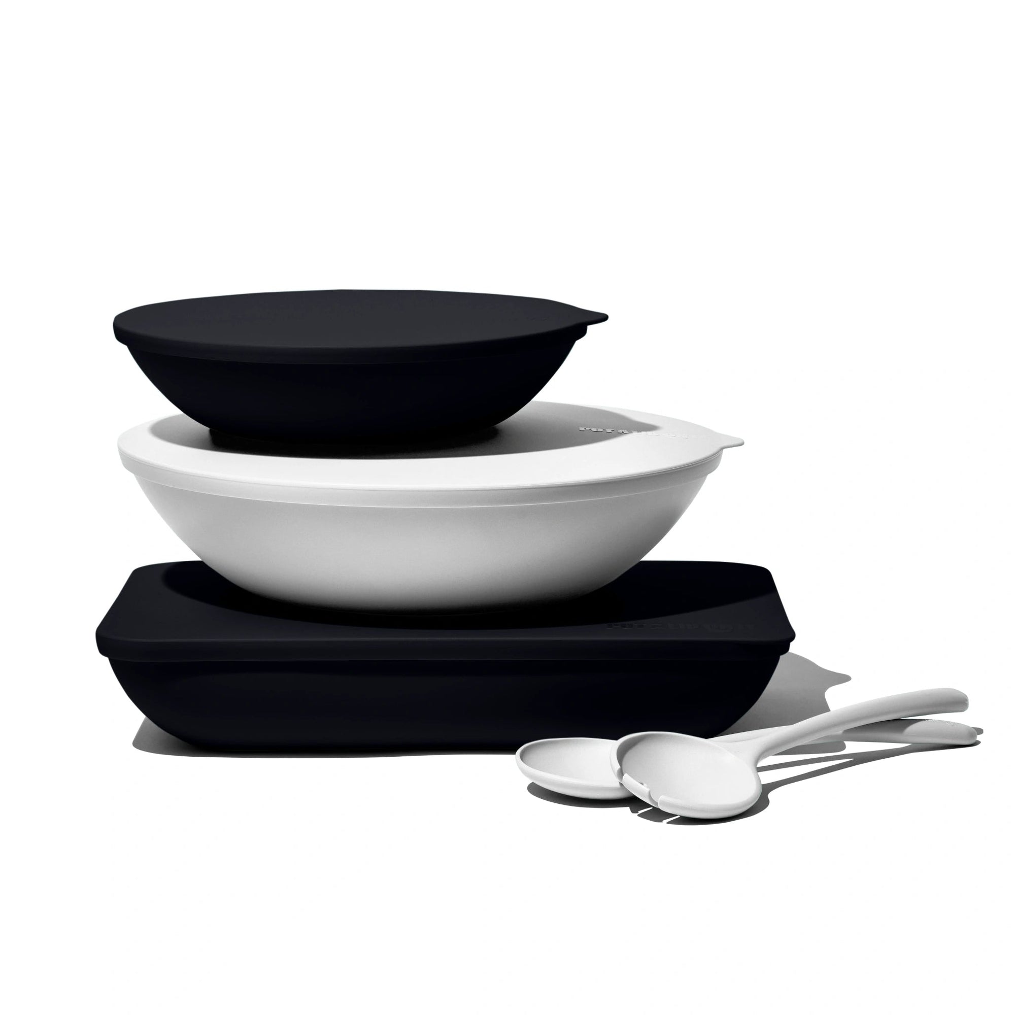 The Complete Package: Large & Small Serving Bowls, Platter and Salad Servers - Classic -  - Put a lid on it