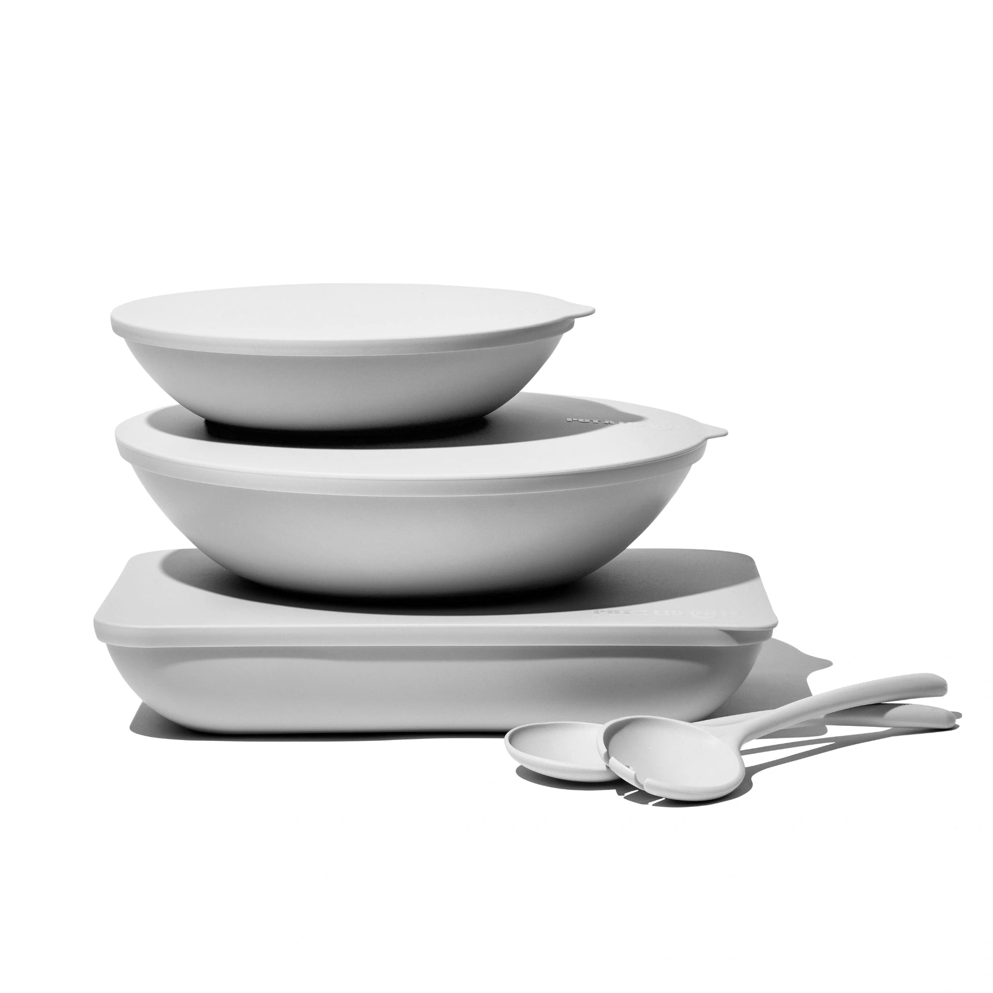 The Complete Package: Large & Small Serving Bowls, Platter and Salad Servers - Colour Sets -  - Put a lid on it