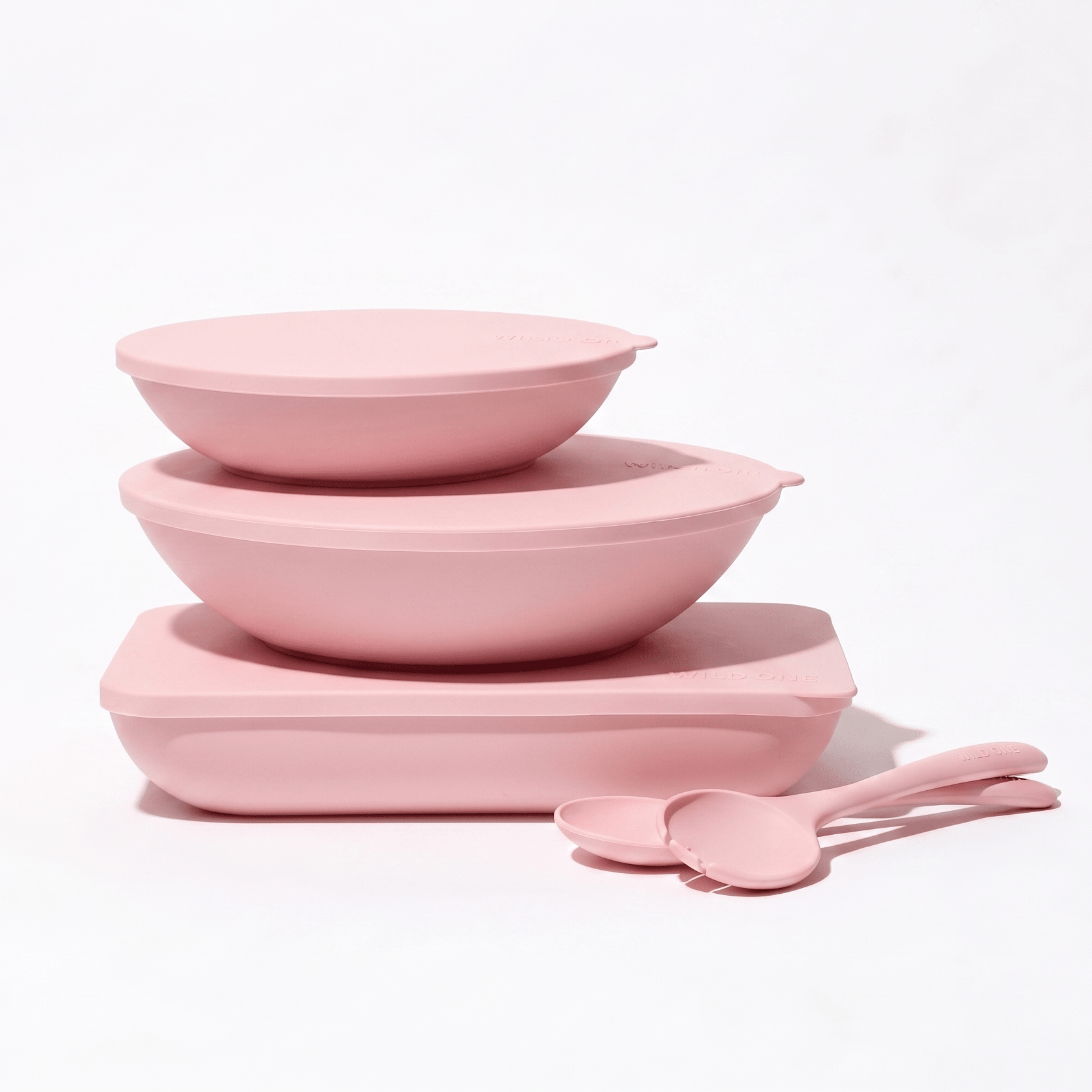 The Complete Package: Large & Small Serving Bowls, Platter and Salad Servers - Guava - PALCOM4-GUA - Put a lid on it