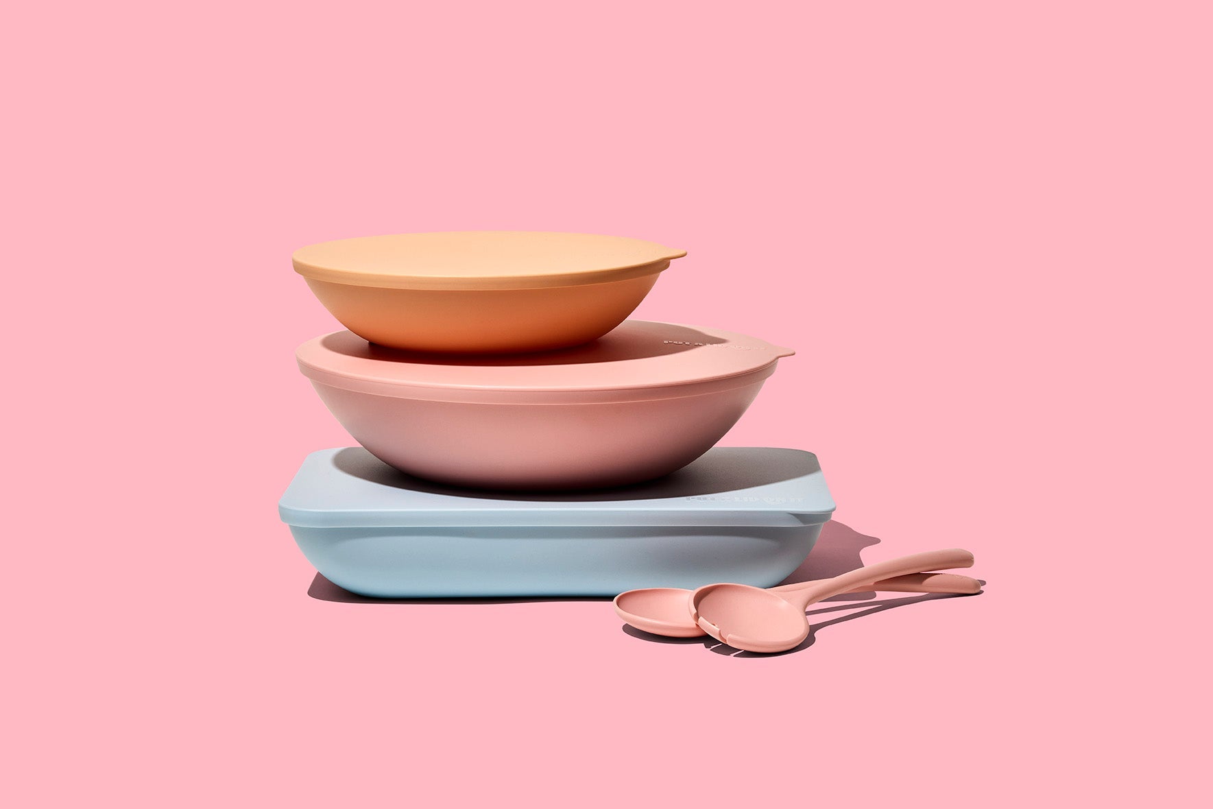 The Complete Package: Large & Small Serving Bowls, Platter and Salad Servers - Put a lid on it