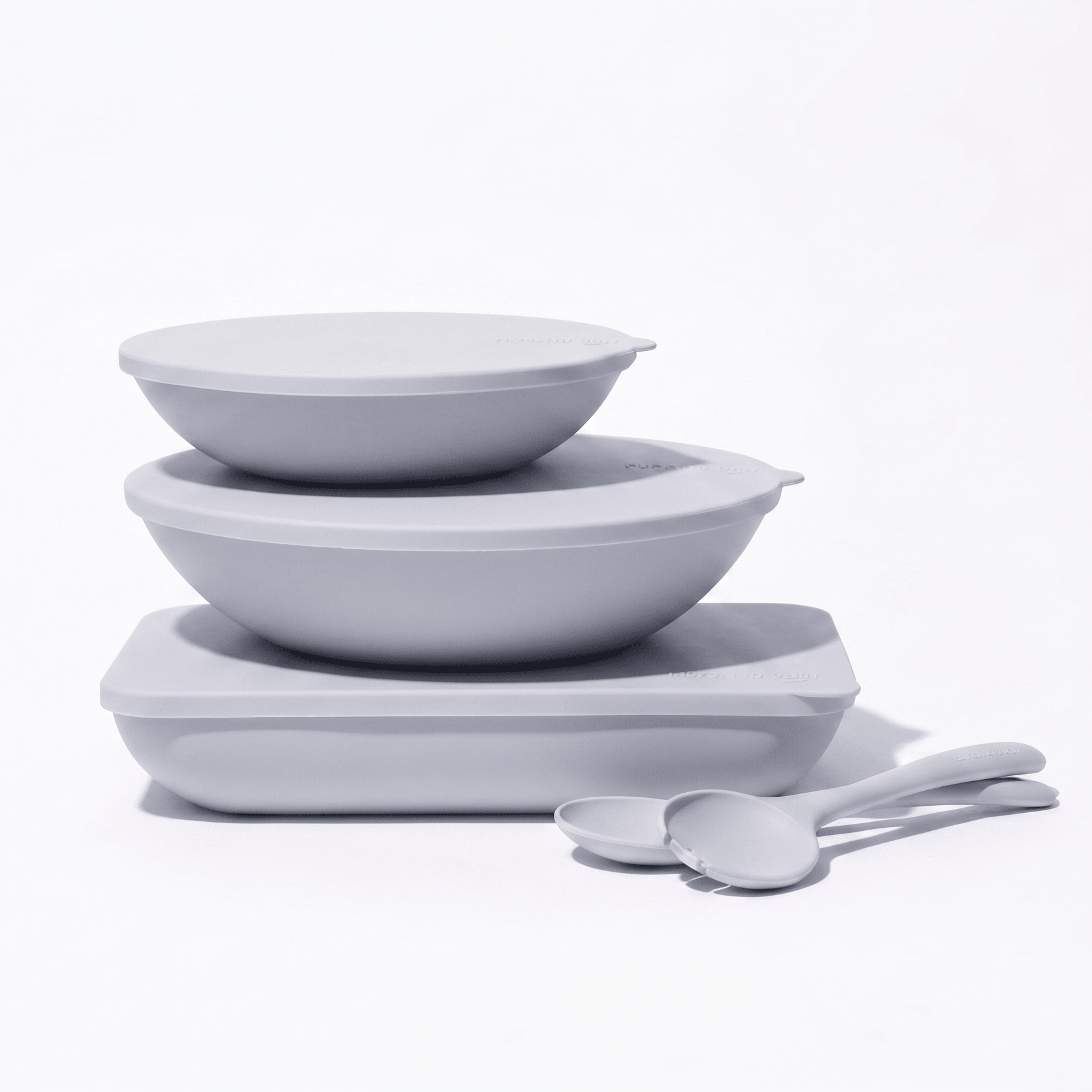 The Complete Package: Large & Small Serving Bowls, Platter and Salad Servers - Salt - PALCOM4-SAL - Put a lid on it