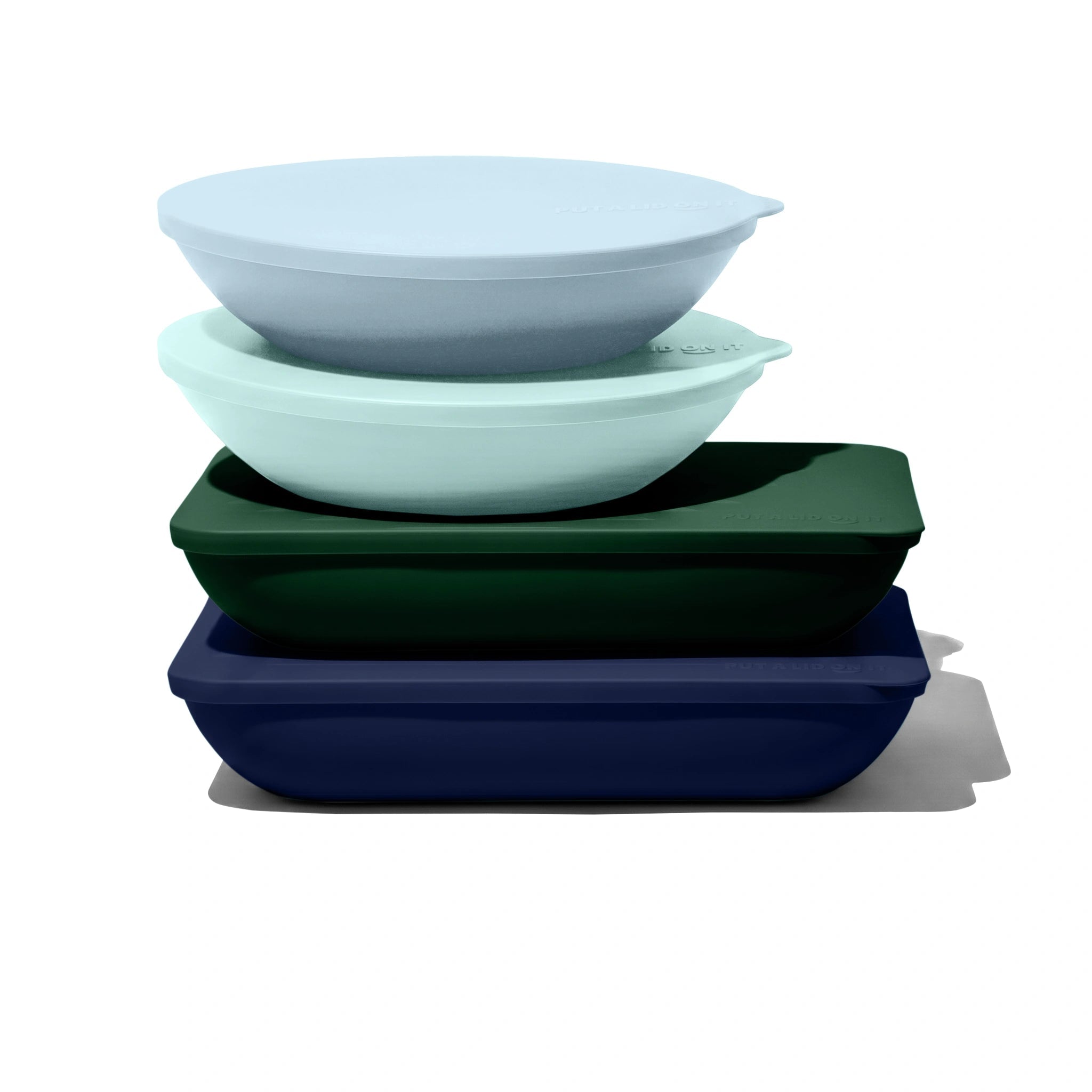 The Entertainer: Two Large Bowls & Two Platters - Coastal -  - Put a lid on it