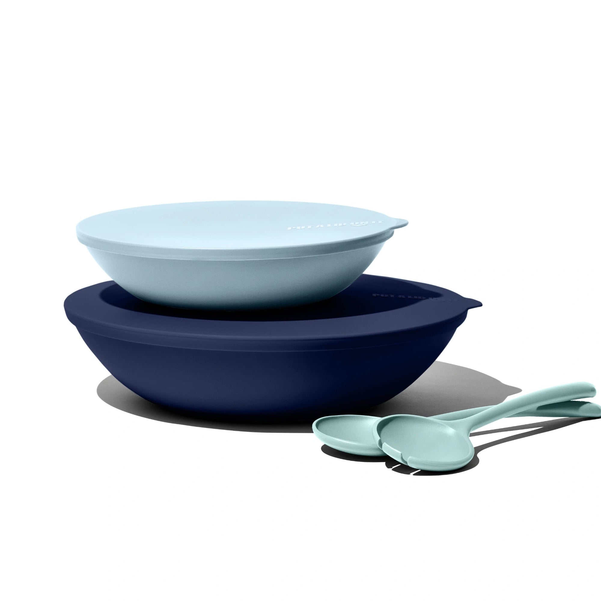 The Ultimate Trio: Large & Small Serving Bowls and Servers - Coastal -  - Put a lid on it